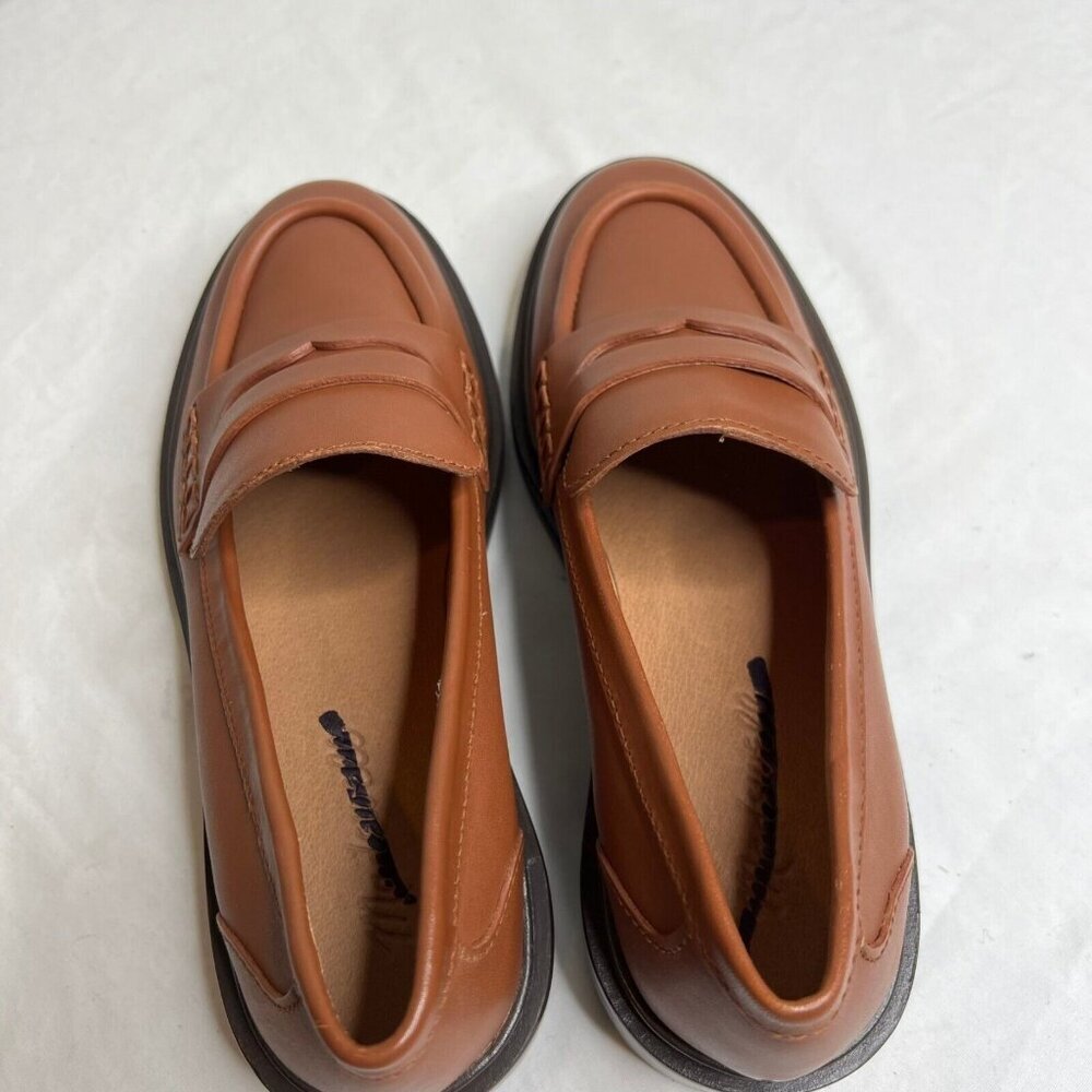 Madewell Tan Leather Penny Loafers - Picture 5 of 11